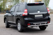 Toyota Land Cruiser Prado 150 2009–2023 Aizmugurējais aizsargstienis AK002-2v2 (nerūsējošais tērauds) foto 3