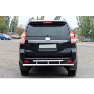 Aizmugurējais aizsargstienis AK002-2v2 (nerūsējošais tērauds) Toyota Land Cruiser Prado 150 2009–2023 foto 2