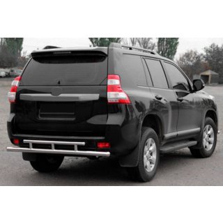 Aizmugurējais aizsargstienis AK002-2v2 (nerūsējošais tērauds) Toyota Land Cruiser Prado 150 2009–2023 foto 1