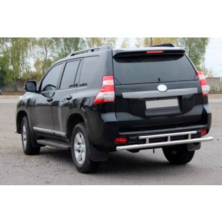 Aizmugurējais aizsargstienis AK002-2v2 (nerūsējošais tērauds) Toyota Land Cruiser Prado 150 2009–2023 foto 3
