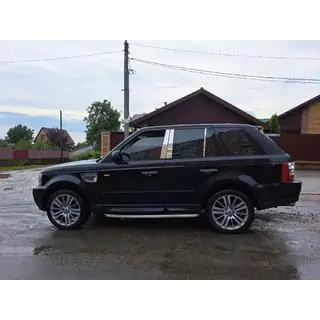 Durvju statņu moldingi (nerūsējošais tērauds) Range Rover Sport 2005–2013 foto 2