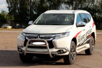 Mitsubishi Pajero Sport 2015– Priekšējais aizsargstienis WT022 (nerūsējošais tērauds) foto 3