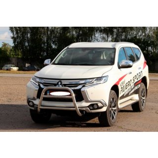 Priekšējais aizsargstienis WT022 (nerūsējošais tērauds) Mitsubishi Pajero Sport 2015– foto 3