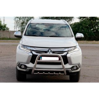 Priekšējais aizsargstienis WT008 (nerūsējošais tērauds) Mitsubishi Pajero Sport 2015– foto 1