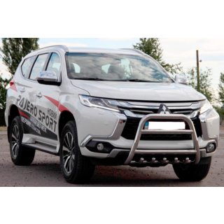 Priekšējais aizsargstienis WT008 (nerūsējošais tērauds) Mitsubishi Pajero Sport 2015– foto 2