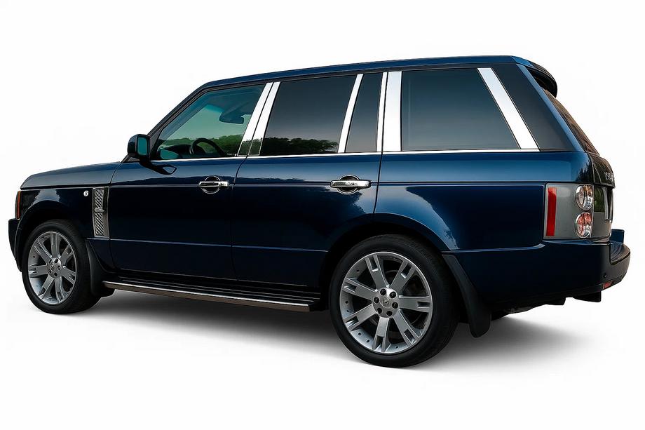 Range Rover III L322 2002–2012 Durvju statņu moldingi (14 gab., nerūsējošais tērauds) Image