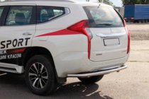 Mitsubishi Pajero Sport 2015– Aizmugures aizsargstienis AK005 (nerūsējošais tērauds) foto 1