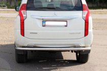Mitsubishi Pajero Sport 2015– Aizmugures aizsargstienis AK005 (nerūsējošais tērauds) foto 4