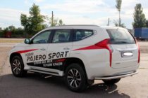 Mitsubishi Pajero Sport 2015– Aizmugures aizsargstienis AK005 (nerūsējošais tērauds) foto 5