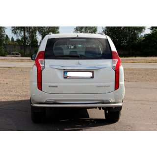 Aizmugures aizsargstienis AK005 (nerūsējošais tērauds) Mitsubishi Pajero Sport 2015– foto 2