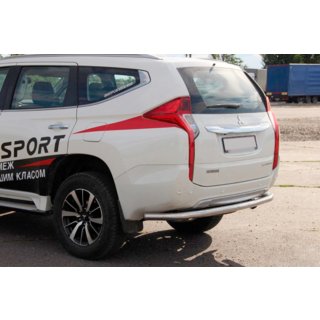 Aizmugures aizsargstienis AK005 (nerūsējošais tērauds) Mitsubishi Pajero Sport 2015– foto 1