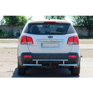 Aizmugurējais aizsargstienis AK002-2 (nerūsējošais tērauds) Kia Sorento II XM 2009–2014 foto 3
