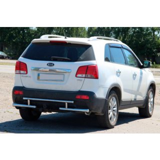 Aizmugurējais aizsargstienis AK002-2 (nerūsējošais tērauds) Kia Sorento II XM 2009–2014 foto 4