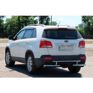 Aizmugurējais aizsargstienis AK002-2 (nerūsējošais tērauds) Kia Sorento II XM 2009–2014 foto 2