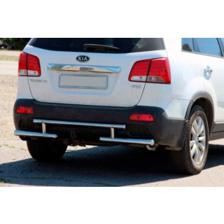 Aizmugurējais aizsargstienis AK002-2 (nerūsējošais tērauds) Kia Sorento II XM 2009–2014 foto 1