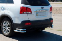 Kia Sorento II XM 2009–2014 Aizmugurējie dubultie stūra aizsargi AK003-dubultais (nerūsējošais tērauds) foto 5