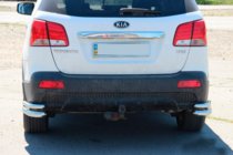 Kia Sorento II XM 2009–2014 Aizmugurējie dubultie stūra aizsargi AK003-dubultais (nerūsējošais tērauds) foto 6
