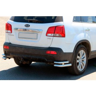 Aizmugurējie dubultie stūra aizsargi AK003-dubultais (nerūsējošais tērauds) Kia Sorento II XM 2009–2014 foto 1