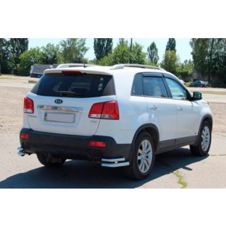 Aizmugurējie dubultie stūra aizsargi AK003-dubultais (nerūsējošais tērauds) Kia Sorento II XM 2009–2014 foto 4