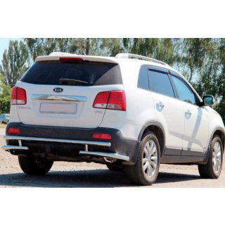 Aizmugurējā aizsargstīpa AK003-2 (nerūsējošais tērauds) Kia Sorento II XM 2009–2014 foto 1