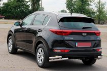 Kia Sportage 2015–2021 Aizmugurējie dubultie stūra aizsargi AK003-dubultais (nerūsējošais tērauds) foto 4
