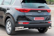 Kia Sportage 2015–2021 Aizmugurējie dubultie stūra aizsargi AK003-dubultais (nerūsējošais tērauds) foto 2