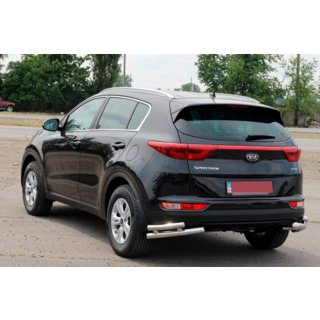 Aizmugurējie dubultie stūra aizsargi AK003-dubultais (nerūsējošais tērauds) Kia Sportage 2015–2021 foto 4