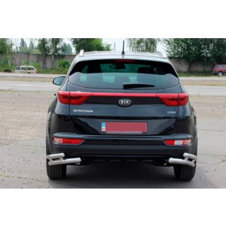 Aizmugurējie dubultie stūra aizsargi AK003-dubultais (nerūsējošais tērauds) Kia Sportage 2015–2021 foto 3