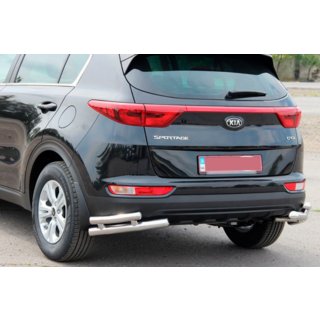 Aizmugurējie dubultie stūra aizsargi AK003-dubultais (nerūsējošais tērauds) Kia Sportage 2015–2021 foto 2