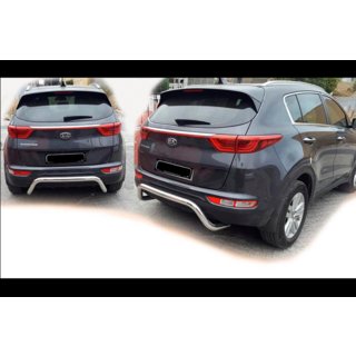 Aizmugurējais aizsargstienis AK007 (nerūsējošais tērauds) Kia Sportage 2015–2021 foto 1