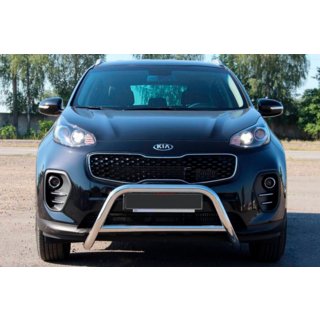Priekšējais bullbārs WT006 (nerūsējošais tērauds) Kia Sportage 2015–2021 foto 1