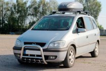 Opel Zafira A 1998–2005 Priekšējais aizsargstienis (bullbar) QT006 (nerūsējošais tērauds) foto 2
