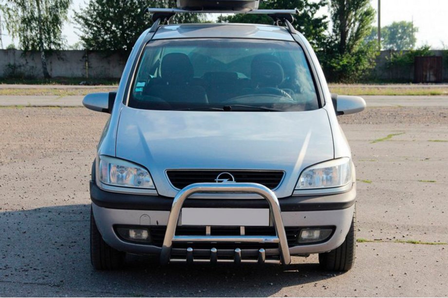 Opel Zafira A 1998–2005 Priekšējais aizsargstienis (bullbar) QT006 (nerūsējošais tērauds) Image