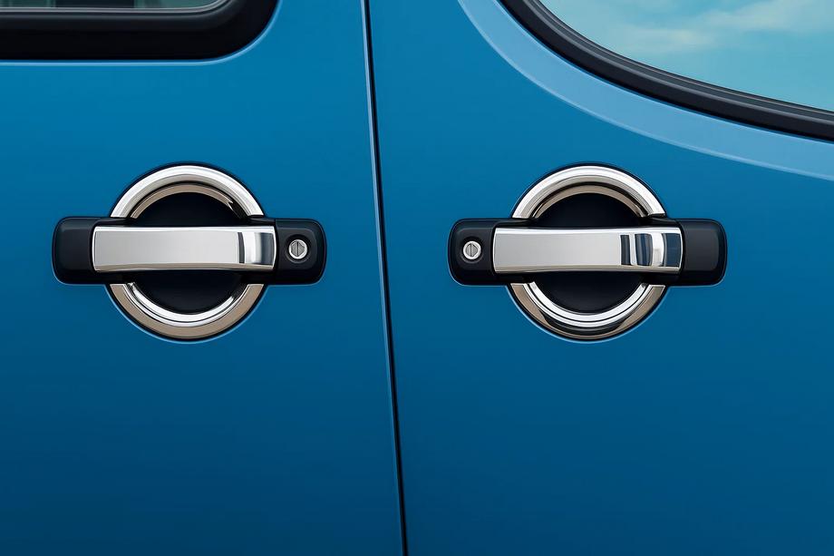 Fiat Doblo I 2005–2010 Durvju rokturu uzlikas (4 gab., nerūsējošais tērauds) Carmos – turku nerūsējošais tērauds Foto 2