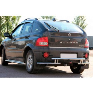 Aizmugures aizsargstienis AK005-2 (nerūsējošais tērauds) SsangYong Action 2005–2018 foto 1