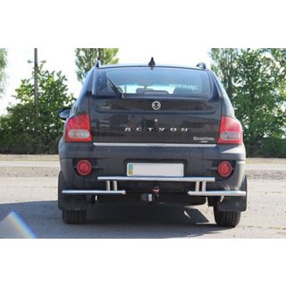 Aizmugures aizsargstienis AK005-2 (nerūsējošais tērauds) SsangYong Action 2005–2018 foto 2