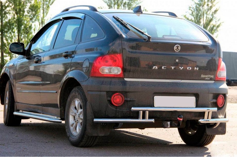SsangYong Action 2005–2018 Aizmugures aizsargstienis AK005-2 (nerūsējošais tērauds) Image