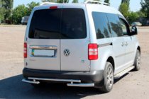 Volkswagen Caddy 2004–2010 Aizmugurējā aizsargloka AK003-2 (2 gab., nerūsējošais tērauds) foto 2