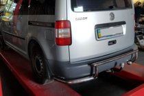 Volkswagen Caddy 2004–2010 Aizmugurējā aizsargstīpa AK003-3 (2 gab., nerūsējošais tērauds) foto 1