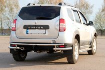 Renault Duster 2008–2017 Aizmugurējais aizsargstienis AK005-Special (nerūsējošais tērauds) foto 3