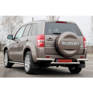 Aizmugures aizsargstienis AK003-2 (nerūsējošais tērauds) Suzuki Grand Vitara 2005–2017 foto 1