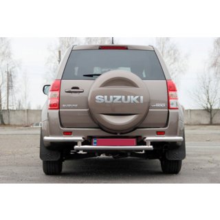 Aizmugures aizsargstienis AK003-2 (nerūsējošais tērauds) Suzuki Grand Vitara 2005–2017 foto 2