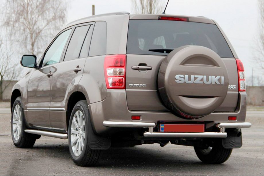 Suzuki Grand Vitara 2005–2017 Aizmugures aizsargstienis AK003-2 (nerūsējošais tērauds) Foto 1