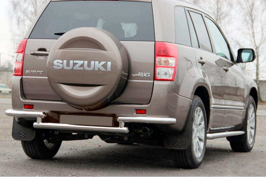 Suzuki Grand Vitara 2005–2017 Aizmugures aizsargstienis AK003-2 (nerūsējošais tērauds) Foto 3