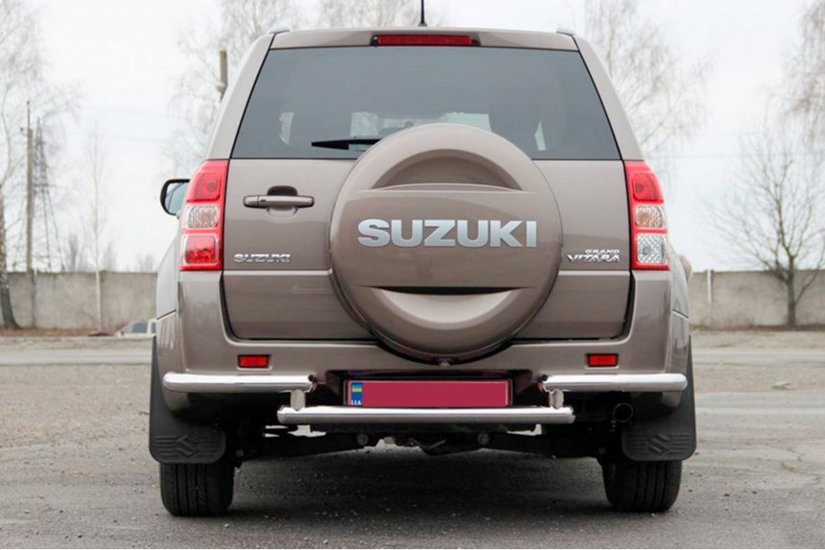 Suzuki Grand Vitara 2005–2017 Aizmugures aizsargstienis AK003-2 (nerūsējošais tērauds) Foto 2
