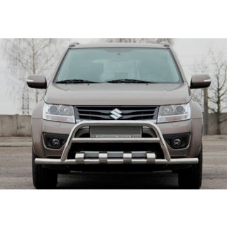 Priekšējais aizsargstienis ST-WT-15 (nerūsējošais tērauds) Suzuki Grand Vitara 2005–2017 foto 1