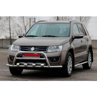 Priekšējais aizsargstienis ST-WT-15 (nerūsējošais tērauds) Suzuki Grand Vitara 2005–2017 foto 2
