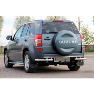 Aizmugurējais aizsargstienis AK005-3 (nerūsējošais tērauds) Suzuki Grand Vitara 2005–2017 foto 1