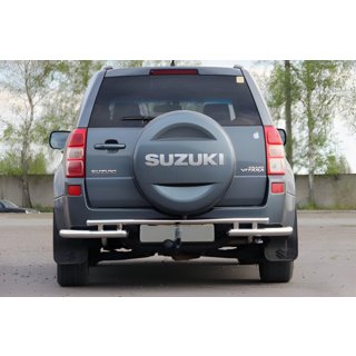 Aizmugurējais aizsargstienis AK005-3 (nerūsējošais tērauds) Suzuki Grand Vitara 2005–2017 foto 2