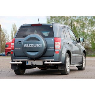 Aizmugurējais aizsargstienis AK005-3 (nerūsējošais tērauds) Suzuki Grand Vitara 2005–2017 foto 3